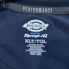 Dickies Men’s Shirt Cooling Temp IQ Long Sleeve Performance Tee XLT Blue