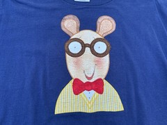 Vtg 90s Arthur T-shirt Mens L PBS Tv Television Show Cartoon Single Stitch
