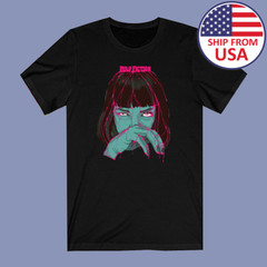 Pulp Fiction Bloody Mia Black T-Shirt Size S to 3XL