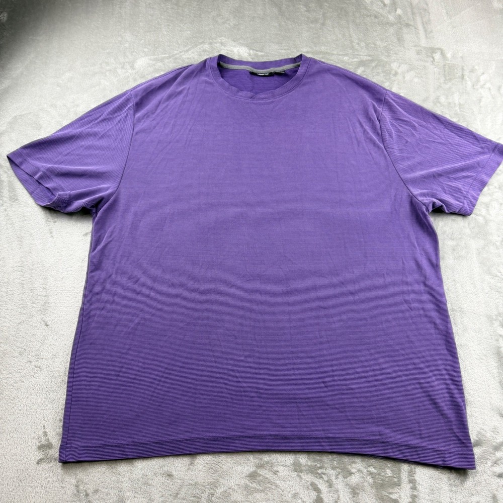 VTG Claiborne Men’s XXL Purple Ribbed Modal Blend Short Sleeve Crew Neck T-Shirt