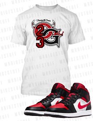 Mens 23 OG Chasing Crown Tee Shirt To Match Air Jordan 11 Bred Velvet Graphic