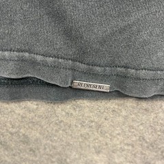 Represent Shirt Mens Medium Grey Oversized Crew Neck Logo Spell Out Faded Top