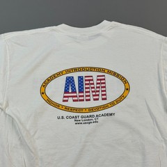 Vintage United States Coast Guard Academy Shirt Mens Medium White Military Y2K