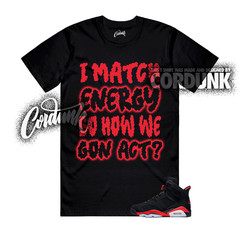 6 Infrared Salesman Black Light Crimson Solar Red T Shirt Match MATCH