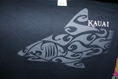 Alstyle Mens XL Tribal Shark Graphic Kauai Hawaii Classic Black T Shirt New NWT