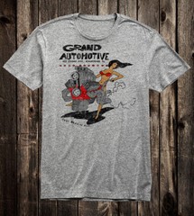 Hot Rod Tee T Shirt Drag Race Racing Speed Shop Grand Auto Parts Illinois