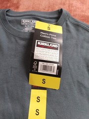Kirkland Signature Men’s Pima Cotton Slub Tee, Gray, Size S