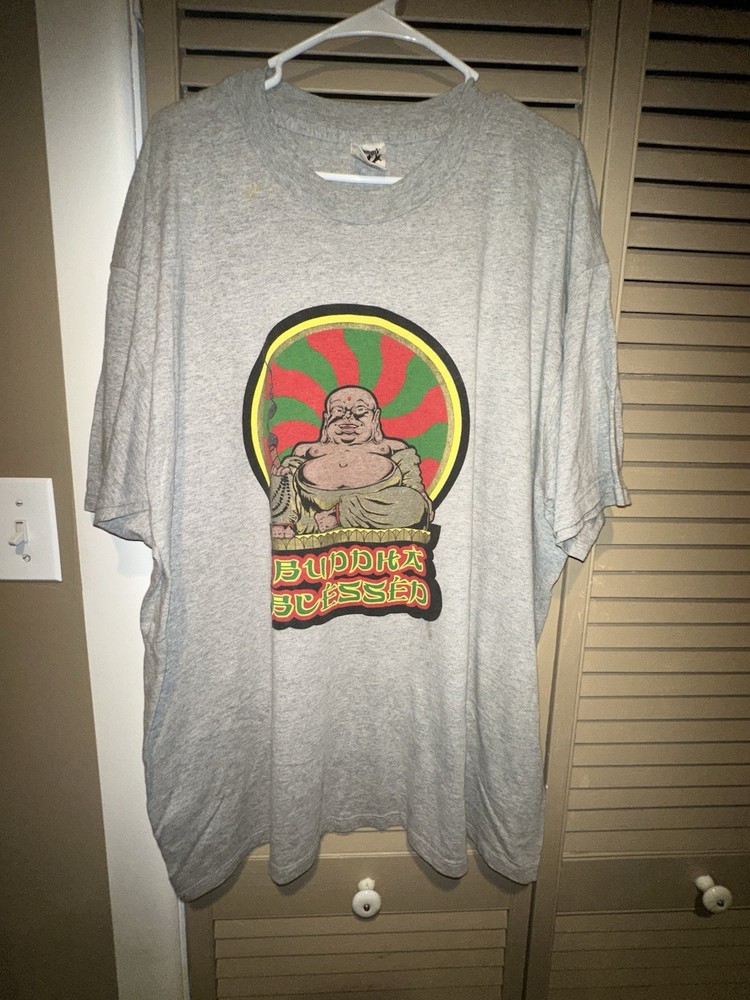 Vintage Tommy Boy Buddha Blessed T-Shirt Men’s Size XL Official Tag Gray