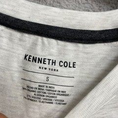 NEW Kenneth Cole New York S Men’s S Organic Cotton T-Shirt Grey Specks