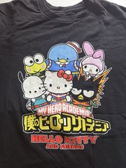Sanrio Hello Kitty & Friends x My Hero Academia Men’s Graphic Tee Black M