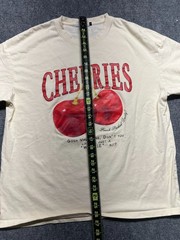 Pairxily Oversized Graphic Tees Vintage Cherry Fruit Shirt Large, Apricot