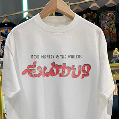 70s Exodus Bob Marley And The Wailers Washed T-Shirt White M