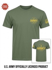 “United States Army Ft Bliss, TX 1775” Double Sided Green T Shirt – Sz XL – NWT