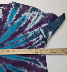 New Tie Dye Mens T-Shirt Purple Blue Adult Medium Multicolor Summer Swirl Spiral
