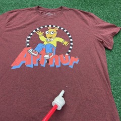 Arthur PBS Cartoon Intro T-Shirt Short Sleeve Red Mens Size 2XL