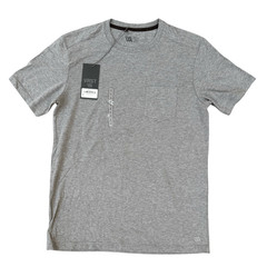 VRST men’s essential pocket mid gray Heather cotton stretch shirt size S NWT