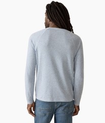 Faherty Cloud Cotton Long Sleeve Henley Large Heather Gray Pima Modal MKC0077