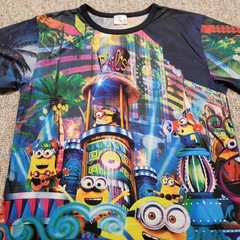 Despicable Me Minions Shirt Mens XL Colorful Neon City Universal Japan Exclusive