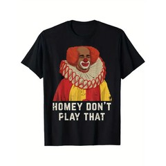 Vintage Inspired Clown T-Shirt Fun Design for Halloween and Christmas Cotton 100