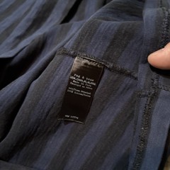 Rag And Bone Shirt Mens XL Blue Short Sleeve Split Hem Cotton Pocket Tee