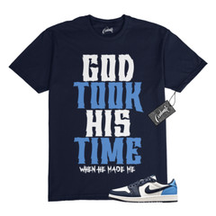 1 Obsidian UNC Navy White University Blue T Shirt Match G2