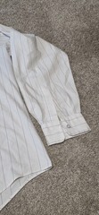 Vtg USPS Postal Service Striped Button Up Long Sleeve Flying Cross Union Made #1