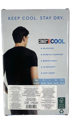32 Degrees Cool Mens 3 Pack Crew Neck T Shirt Moisture Wicking