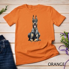 Watercolor Portrait Doberman Pinscher For Dog Owners Unisex T-shirt