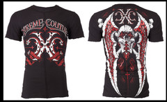 XTREME COUTURE by AFFLICTION Black TYPHOON Short Sleeve Slim Fit T-shirt NWT