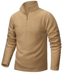Mens 1/4 Zip Pullover Fleece Jacket Long Sleeve Warm Casual Athletic Sweatshirts