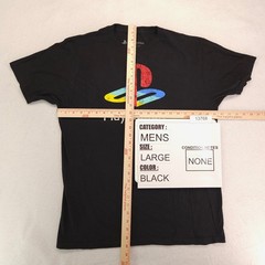 Playstation Casual Crew Neck Short Sleeve Graphic Shirt Mens Size L Black 13768