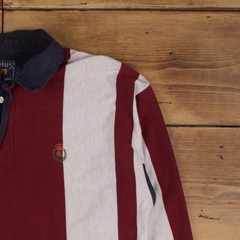 Vintage Chaps Ralph Lauren Rugby Shirt T-Shirt L Mens 00s Striped Preppy