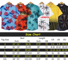 Hawaiian Shirt for Men Funky Casual Button Down Shortsleeve Beach Relaxed Fit