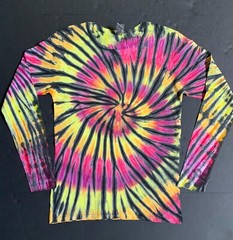 *New* 2XL – Sm Handmade Tie Dye, Tiger’s Eye Crew or V-Neck