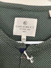 Con.Struct Taupe Engineered Mens Olive Green Long Sleeve Henley Shirt Size XXL