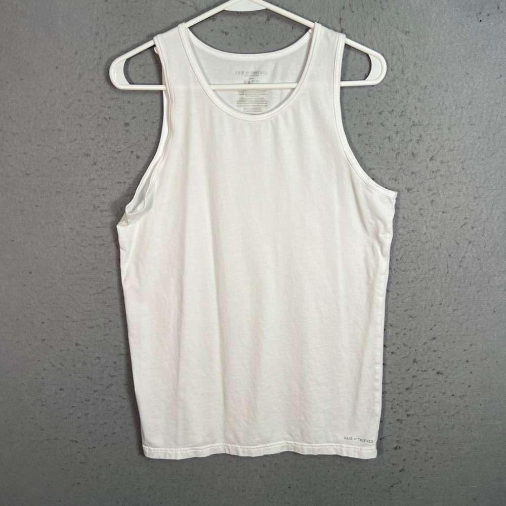 Pair Of Thieves Mens Size Medium White Cotton Tank Top Sleeveless