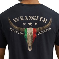 Wrangler Men’s Graphic Regular Fit Jet Black T-Shirt 112380269