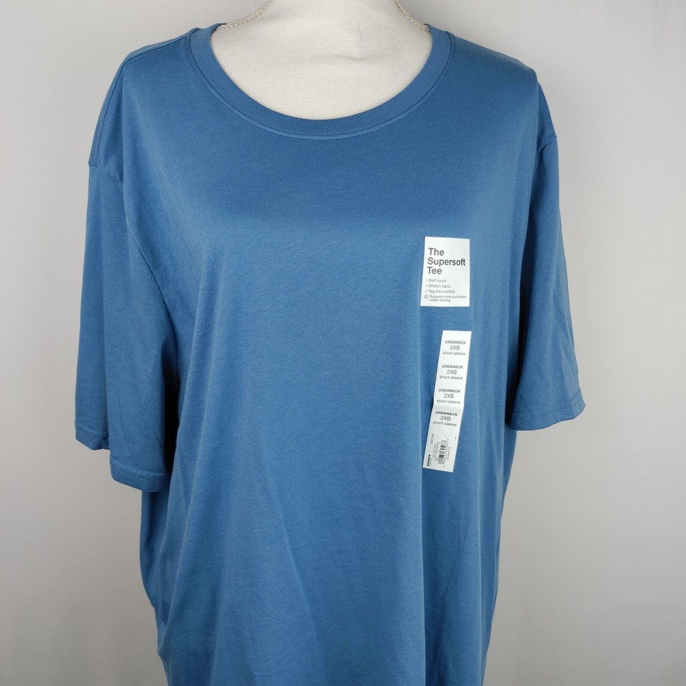 Mens Sonoma GFL 2XB Big & Tall Short Sleeve T-shirt, Blue, Cotton/Poly Blend
