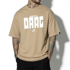 Naruto What A Drag Oversized T Shirt For Men Pure Cotton Brown Graphic Tee