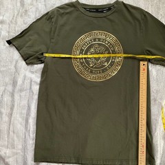 Supply & Demand NYC Medusa Gold Foil Graphic T-Shirt Mens Large Olive Green