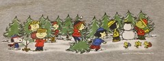 Peanuts Gang Winter Scene On Hanes Beefy T Size XL Gray