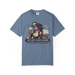 Salty Wench Dive Bar T-Shirt, Lady Pirate Saloon Drinkers Tee, Dive Bar Shirt