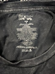 Official ACDC red blue and white american flag t shirt with tour dates on black