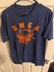New York Mets MLB Shea Stadium 1964 Throwback Baseball T-Shirt XL Heather Blue