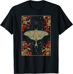 NEW LIMITED Luna Moth Print Dark Academia Aesthetic Witchy Celestial Gift TShirt