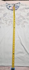 AMERICAN RAG XXL LIGHT BLUE TROPICAL FLORAL LEAF INSIDE OUT RAW EDGE SHIRT TEE