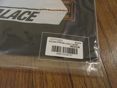Palace Porter Logo Tee T-Shirt Size Medium Black Yoshida & Co Palace Skateboards