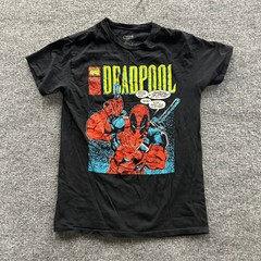 Marvel T-Shirt Mens Size Small Black Deadpool Comic Graphic Print Short Sleeve