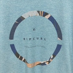 Rip Curl Mens Graphic T-Shirt Blue Heather Standard Fit Large Short Sleeve