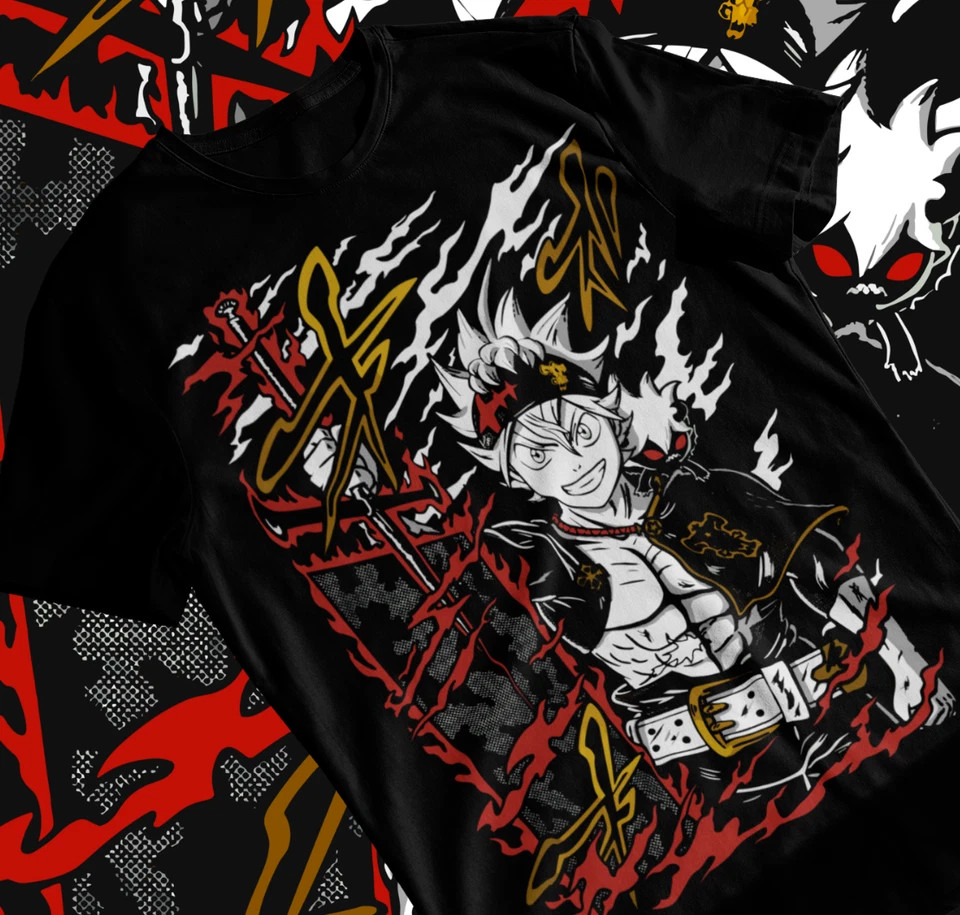 Asta Yuno T-Shirt Black Clover Anime T Shirt Unisex